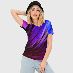 Женская футболка 3D Slim Фиолетовый - фото 2