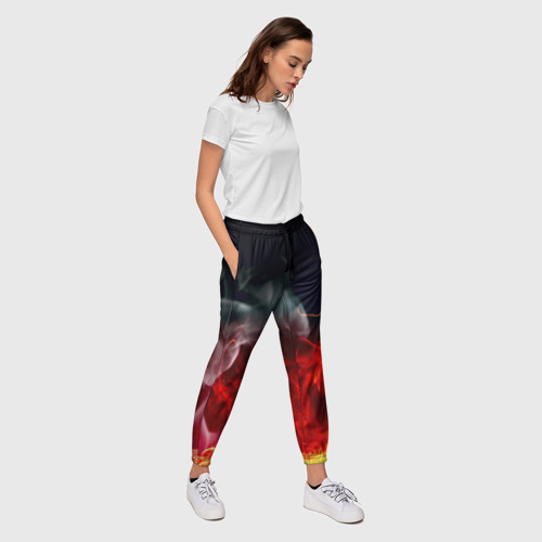 Женские брюки 3D Огонь, цвет 3D печать - фото 5