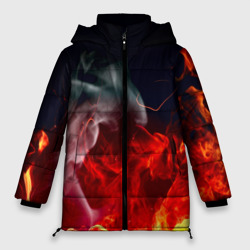 Женская зимняя куртка Oversize Огонь