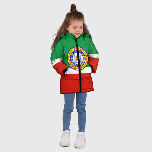 Зимняя куртка для девочек 3D Чеченская Республика - фото 5