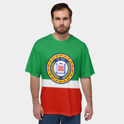 Мужская футболка oversize 3D Чеченская Республика - фото 2