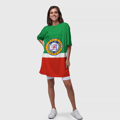 Платье-футболка 3D Чеченская Республика, цвет 3D печать - фото 5