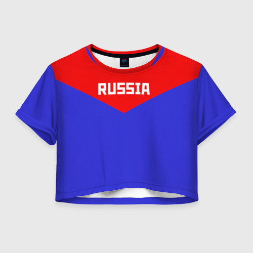 Женская футболка Crop-top 3D Russia