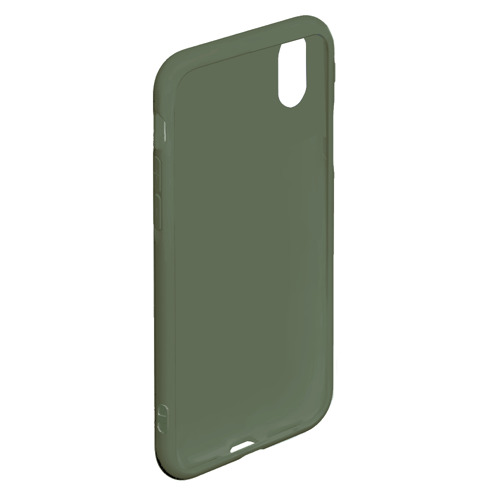 Чехол для iPhone XS Max матовый Форма, цвет темно-зеленый - фото 4