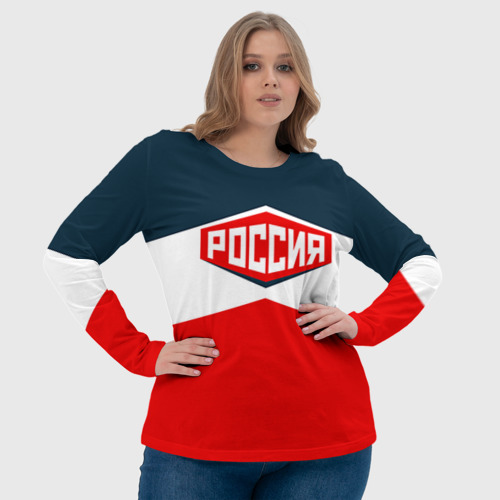 Женский лонгслив 3D Россия СССР, цвет 3D печать - фото 6