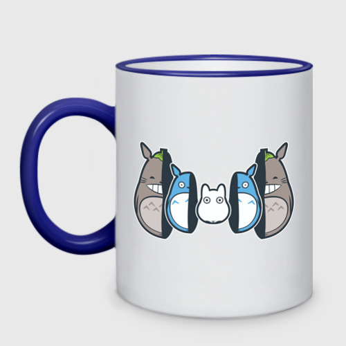 Кружка двухцветная Totoro, цвет Кант синий