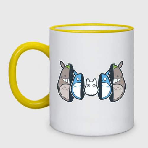 Кружка двухцветная Totoro, цвет Кант желтый