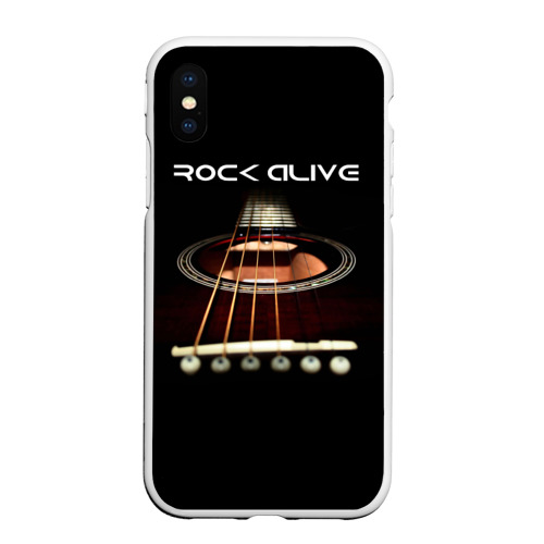 Чехол для iPhone XS Max матовый Rock alive, цвет белый