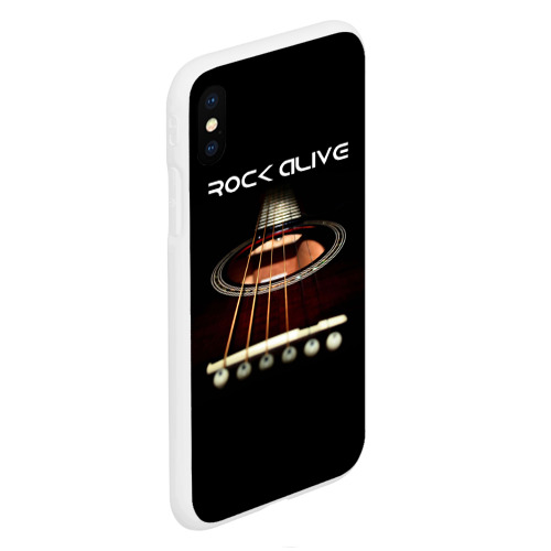 Чехол для iPhone XS Max матовый Rock alive, цвет белый - фото 3