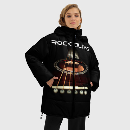 Женская зимняя куртка Oversize Rock alive, цвет светло-серый - фото 3