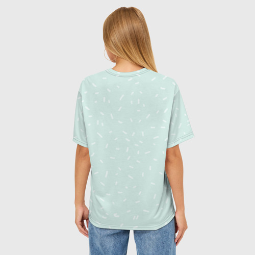 Женская футболка oversize 3D Влюбленные еноты, цвет 3D печать - фото 4