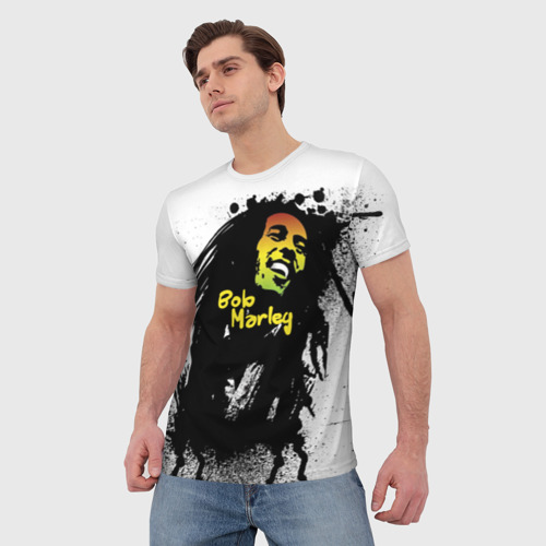 Мужская футболка 3D Bob Marley, цвет 3D печать - фото 3