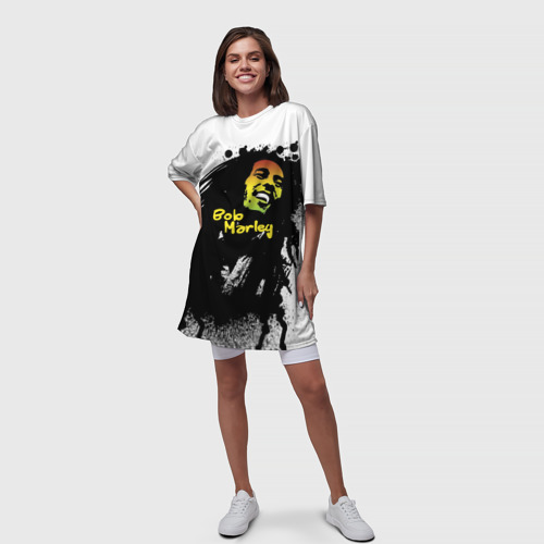 Платье-футболка 3D Bob Marley, цвет 3D печать - фото 5