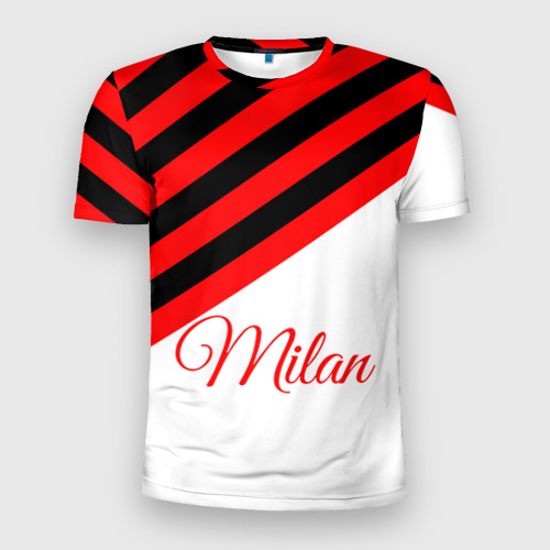 Мужская футболка 3D Slim AC Milan, цвет 3D печать