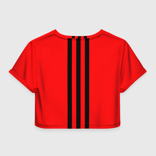 Женская футболка Crop-top 3D Милан ФК, цвет 3D печать - фото 2