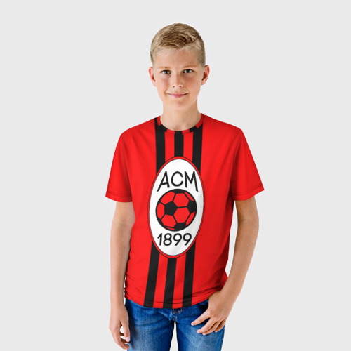 Детская футболка 3D Милан ФК, цвет 3D печать - фото 3
