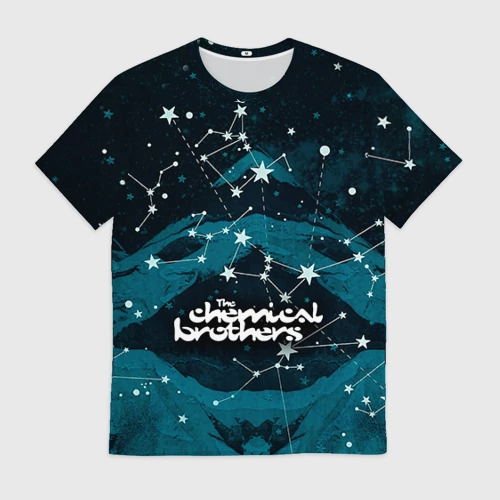 Мужская футболка 3D с принтом Chemical Brothers, вид спереди #2