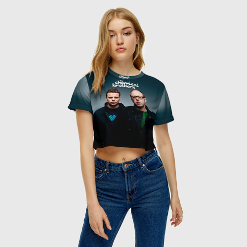 Женская футболка Crop-top 3D Chemical Brothers, цвет 3D печать - фото 4