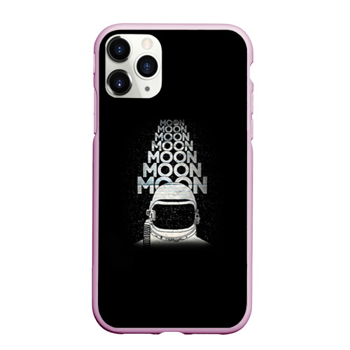 Чехол для iPhone 11 Pro Max матовый Космонавт 2, цвет розовый