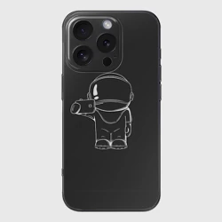 Чехол для iPhone 16 Pro силиконовый с защитой камеры Космонавт 5