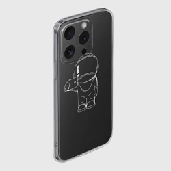 Чехол для iPhone 15 Pro Max силиконовый с защитой камеры Космонавт 5 - фото 2