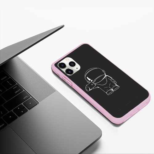 Чехол для iPhone 11 Pro Max матовый Космонавт 5, цвет розовый - фото 5