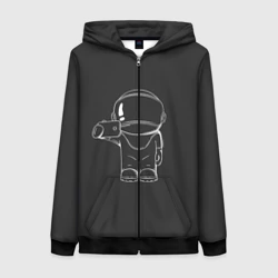 Женская толстовка 3D на молнии Космонавт 5