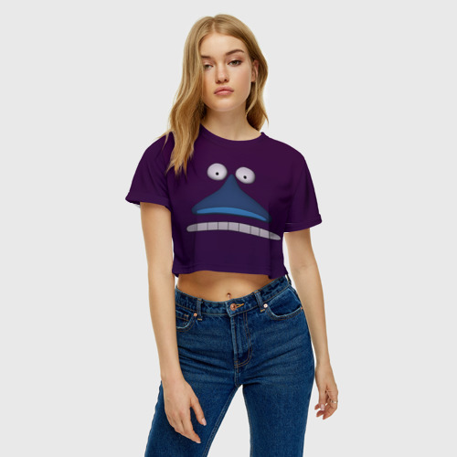 Женская футболка Crop-top 3D Лицо Моры, цвет 3D печать - фото 4
