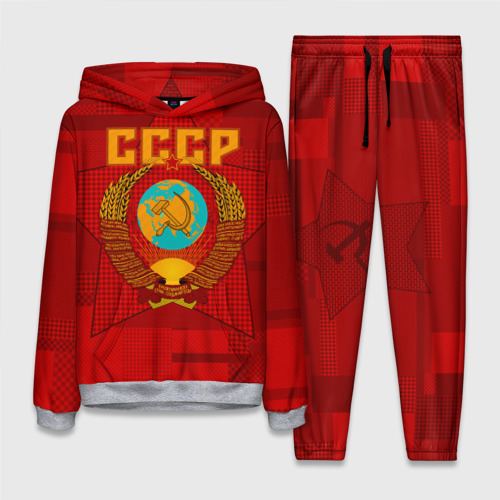 Женский костюм с толстовкой 3D СССР, цвет меланж