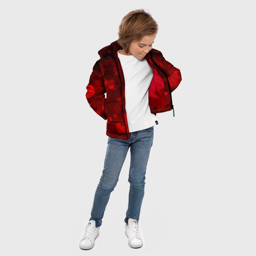 Зимняя куртка для мальчиков 3D Сердечко, цвет красный - фото 5
