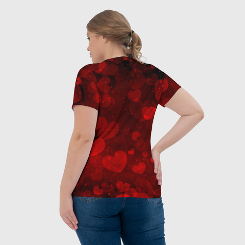 Женская футболка 3D Сердечко, цвет 3D печать - фото 7