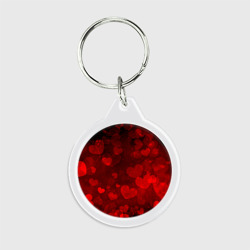 Брелок круглый Сердечко