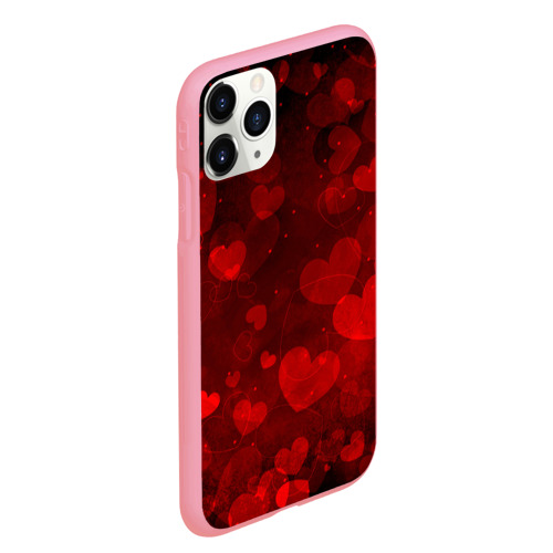 Чехол для iPhone 11 Pro Max матовый Сердечко, цвет баблгам - фото 3