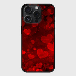 Чехол силиконовый для Apple iPhone 15 Pro матовый Сердечко