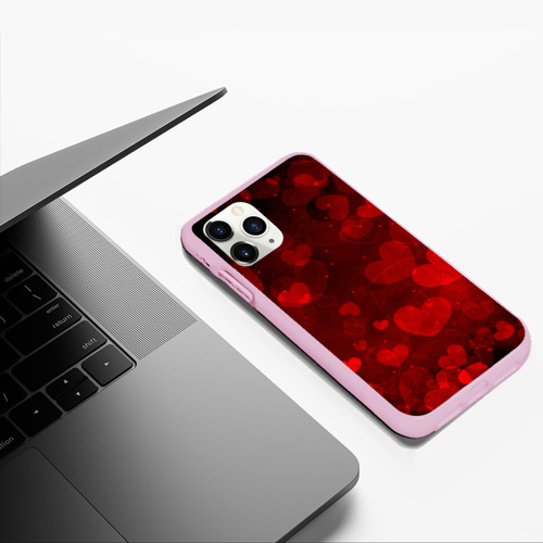Чехол для iPhone 11 Pro Max матовый Сердечко, цвет розовый - фото 5