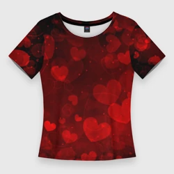 Женская футболка 3D Slim Сердечко