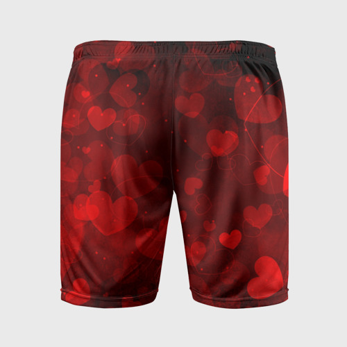 Мужские шорты спортивные Сердечко, цвет 3D печать - фото 2