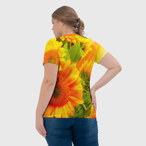 Женская футболка 3D Подсолнух, цвет 3D печать - фото 7