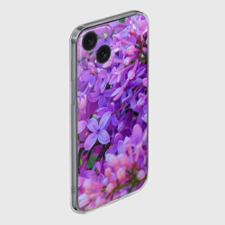 Чехол для iPhone 15 силиконовый с защитой камеры Сирень - фото 2