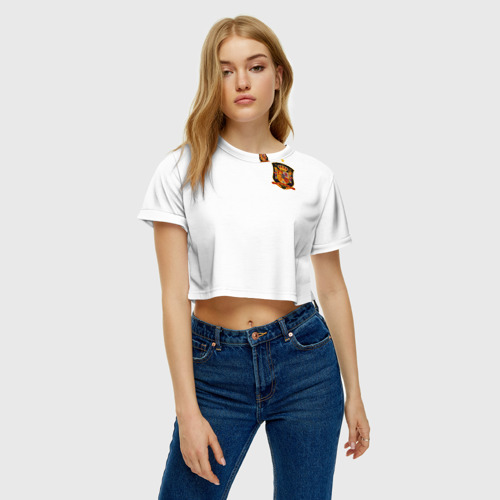 Женская футболка Crop-top 3D Сборная Испании (Торрес), цвет 3D печать - фото 3