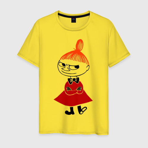 Мужская футболка хлопок Малышка Мю, цвет желтый