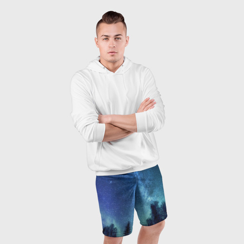 Мужские шорты спортивные с принтом Космос, фото #4