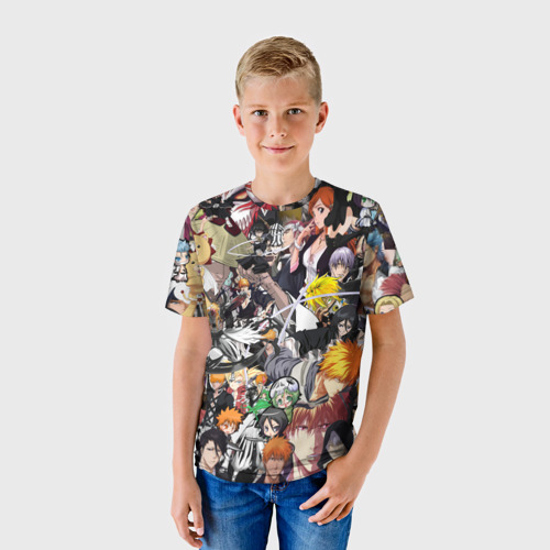 Детская футболка 3D с принтом Блич персы паттерн, фото на моделе #1