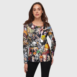 Женский лонгслив 3D Блич персы паттерн - фото 2