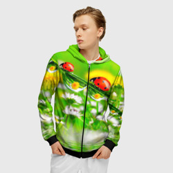 Мужская толстовка 3D на молнии Макро - фото 2