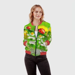 Женский бомбер 3D Макро - фото 2
