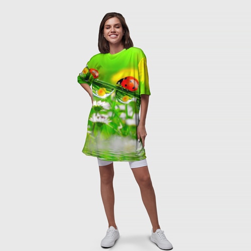 Платье-футболка 3D Макро, цвет 3D печать - фото 5