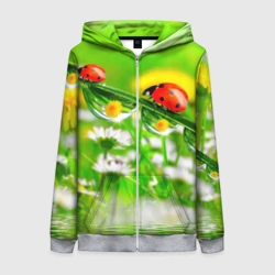 Женская толстовка 3D на молнии Макро