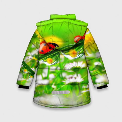 Зимняя куртка для девочек 3D Макро, цвет красный - фото 2