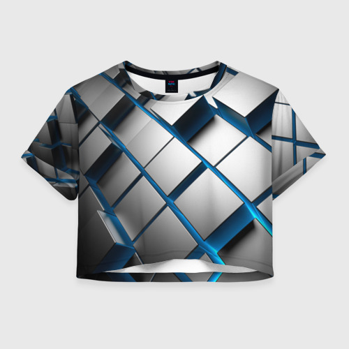Женская футболка Crop-top 3D Текстура, цвет 3D печать